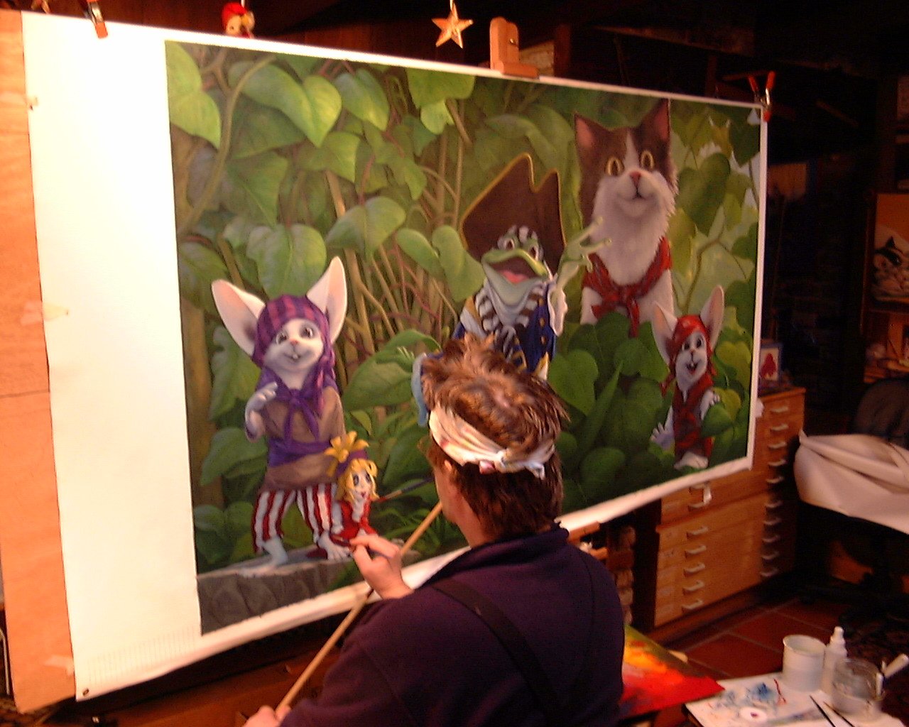 Leonard at work on Wow!.JPG